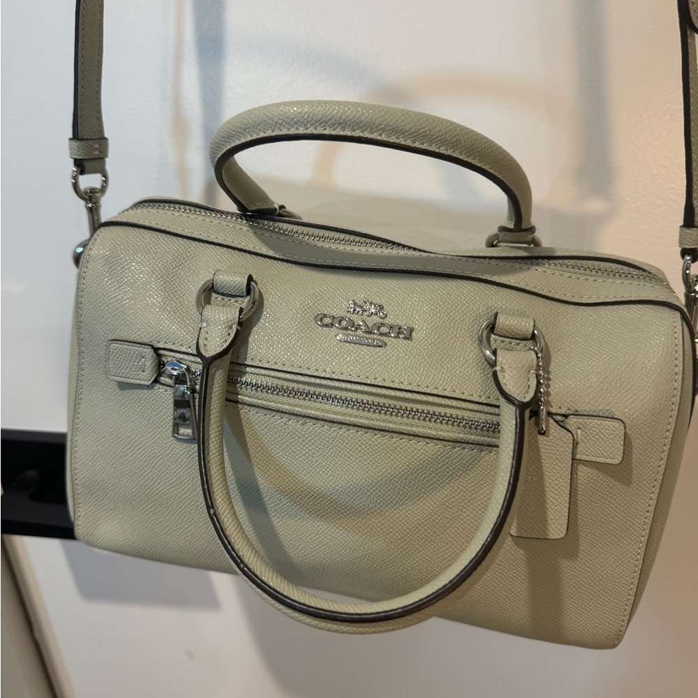 Coach Sage Green Leather Satchel